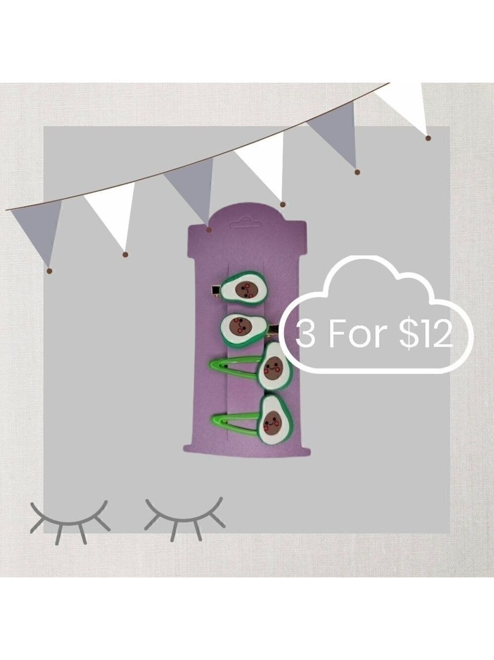 3 for $12 4Pc Children Hairclip Set
